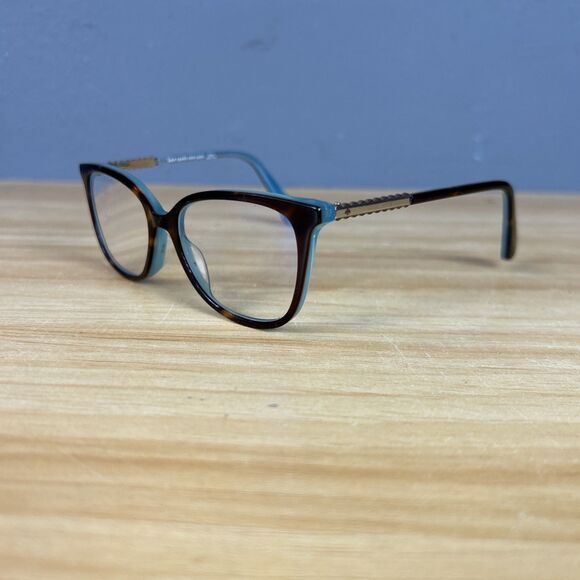 Kate Spade Tahlia Eyeglasses Womens Brown Blue Cat Eye Full Rim Frames Only - Picture 1 of 7